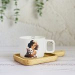 ماگ سرامیکی عروسکی طرح دختر ناز و گربه ملوس