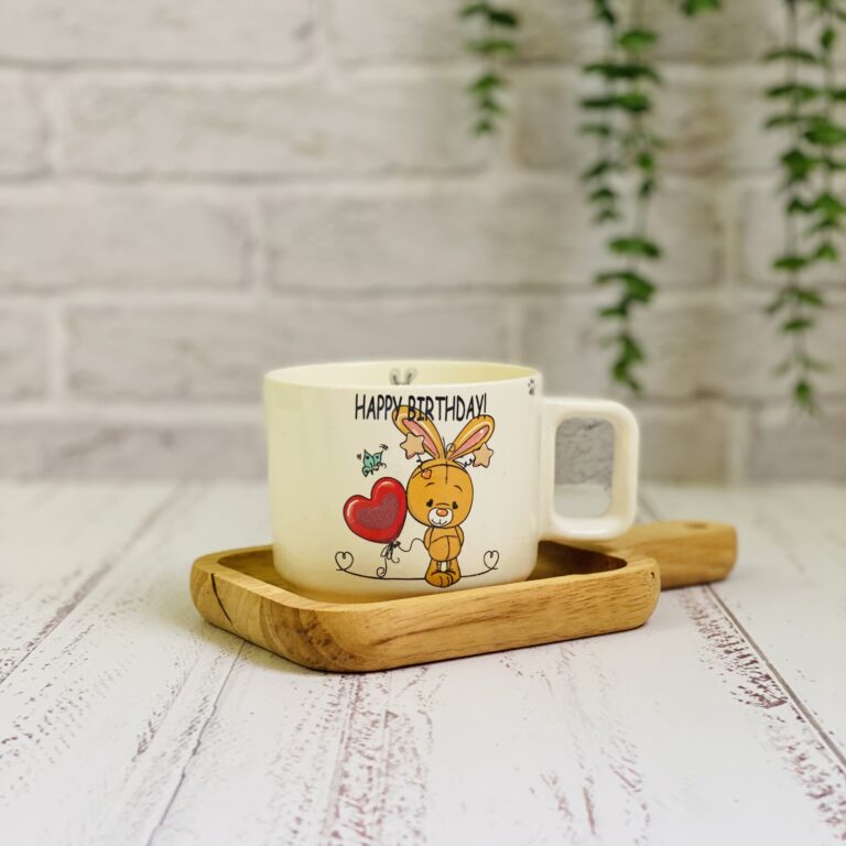 ماگ سرامیکی طرح خرگوش عاشق نارنجی