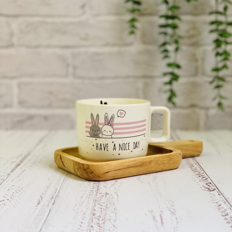 ماگ سرامیکی عروسکی طرح خرگوش زوج