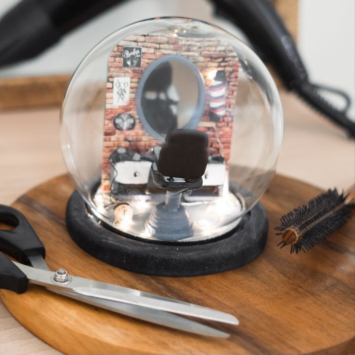 گوی دکوری طرح آرایشگاه مردانه